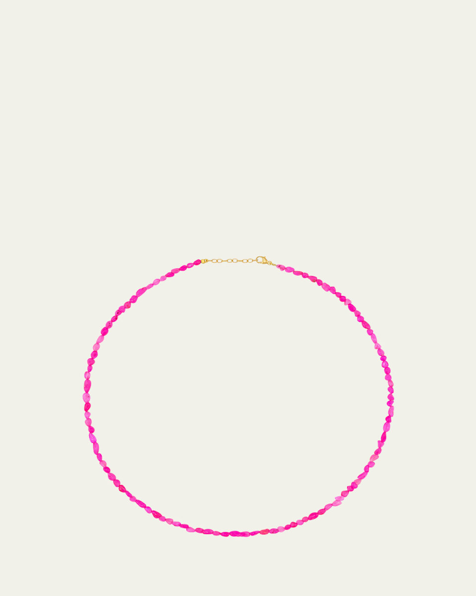 Pink Opal Pebble Necklace